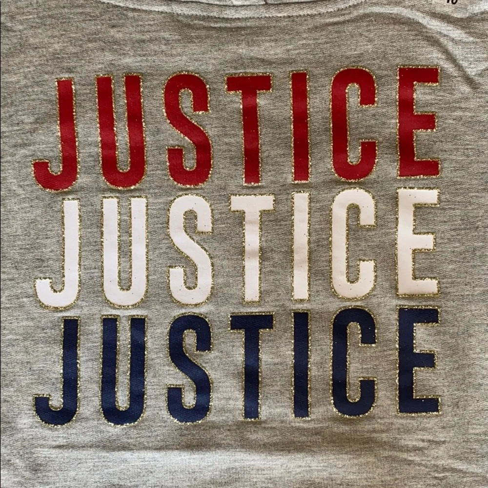 Justice Girls' Gray Logo Hoodie - Gray